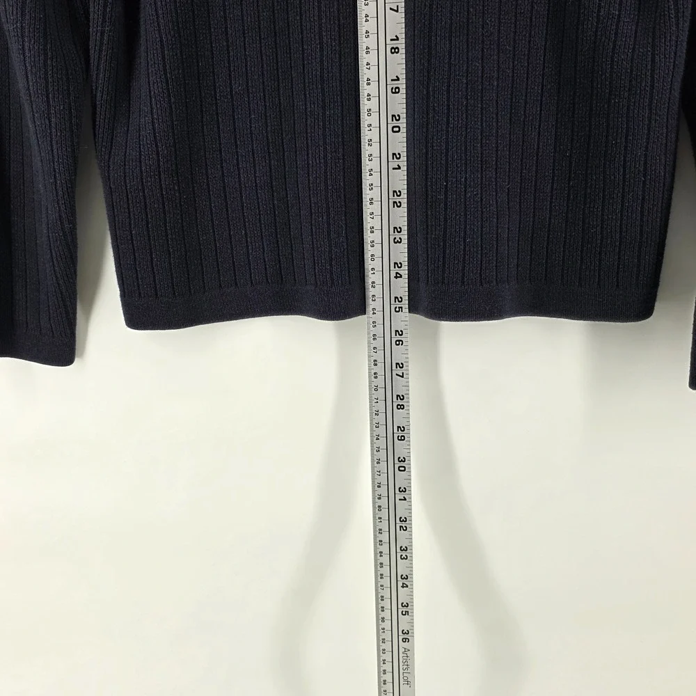 Vintage Aeropostale Sweater Mens Size‎ Medium Navy Henley Knit Ribbed Pullover